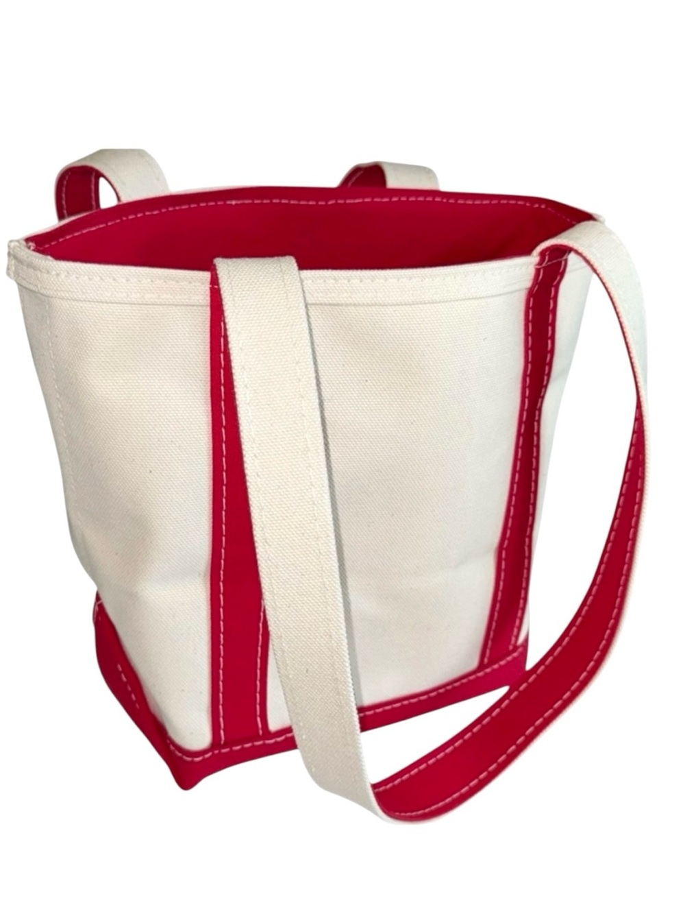 L.L. Bean Small Boat and Tote Long Handles Red